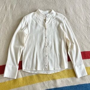 By Signe cream colored long sleeve blouse